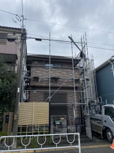 相模原市中央区　塗り替え　足場